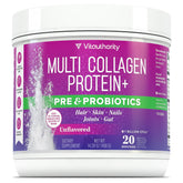 Vitauthority Multi Collagen Probiotics for Women bottle supports daily wellness.
