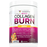 Vitauthority Multi Collagen Burn bottle in tropical punch flavor for daily energy support