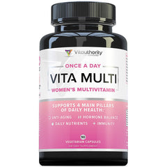 Vitauthority Multivitamin Women bottle close-up showing comprehensive daily support