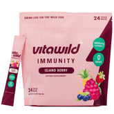 VitaWild Immunity hydration packet opened for on-the-go immune support