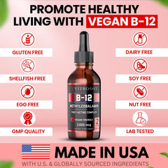 VITBOOST Raspberry B-12 Drops liquid close-up emphasizes fast absorption.
