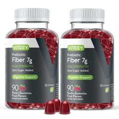 VITEEY prebiotic fiber gummies for adults in a 180-count bottle.
