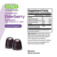 Viteey Sambucus gummies on-the-go usage in a bag.