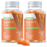 Viteey Vitamin C Gummies bottle with orange flavor for daily immune support