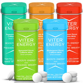 Viter Energy 40mg caffeine mints pack front with bold branding and energy promise