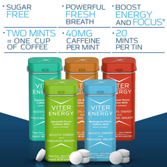Viter Energy mint tin open, ready for use on the go