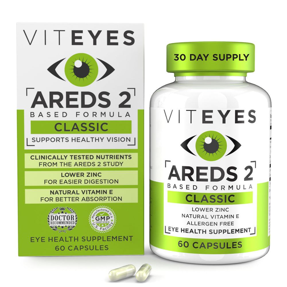 Viteyes Classic AREDS2 bottle front for daily eye support.