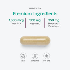 Slow Flow packaging box opened to reveal the vegan non-GMO formula.