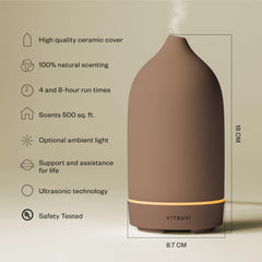 Vitruvi Stone Diffuser ultrasonic diffusion provides steady fragrance in daily spaces.