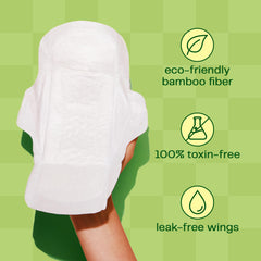 Viv for Your V bamboo core provides gentle, absorbent protection.