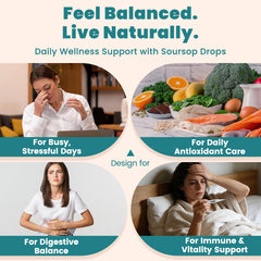 Vivcmin Graviola dropper dispense demonstrates controlled servings for daily wellness.