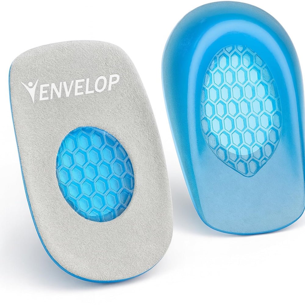 Vive Envelop gel heel cups in shoe cushion the heel for all-day comfort.