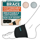 Vive Foot Arch Support Brace packaging clearly presents features for quick decisions.