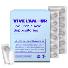 Vive L'Amour box of 12 inserts, portable moisture for on-the-go use.