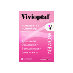 Vivioptal Women label close-up highlighting ingredients and benefits