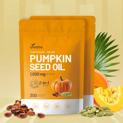 VivoNu Organic Pumpkin Seed Oil bottle for daily wellness support.