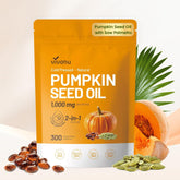 VivoNu pumpkin seed oil softgels bottle for daily wellness.