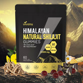 VivoNu Shilajit Gummies bottle highlighting premium packaging for on-the-go vitality.