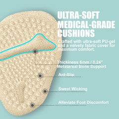 Viybtue shoe cushions for women with suede finish, breathable and anti-slip