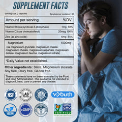 VIYOUTH Magnesium 7 Complex capsules close-up for easy swallowing