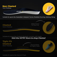 VKTRY Silver Insoles versatile athletic fit across sports