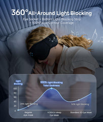 Voerou Sleep Headphones connect via Bluetooth for wireless travel audio.