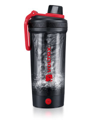 VOLTRX Gallium bottle front view showing sleek red shaker ready for workouts.