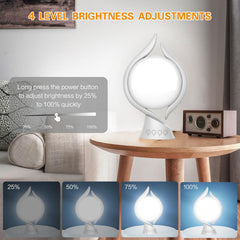 Voraiya lamp showing warm-to-cool color temperature range on a table