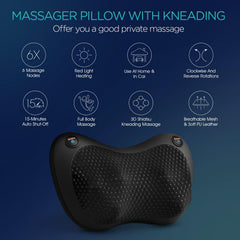 VOYOR-HEALTH Shiatsu massager in-car use eases stiffness during commutes.