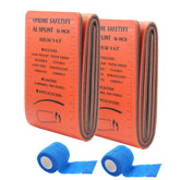VPRIME SAFETYFY first aid splint 36x4-3 orange folded provides quick, portable limb stabilization.