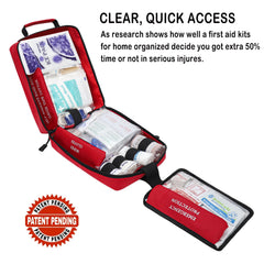 VRIEXSD emergency kit showing divided compartments for fast retrieval.