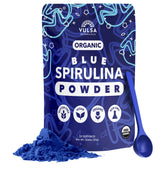Vulsa Blue Spirulina Powder packaging shows pure blue-green algae for colorful dishes