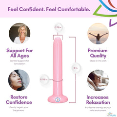 VuVa BPA free materials highlighted on set components for safe, comfortable use