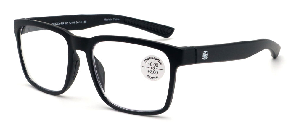 V.W.E. progressive no-line top view for seamless distance clarity in daily tasks.