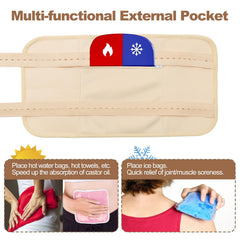 Vyaji inner organic flannel layers absorb castor oil effectively.