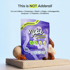 Ingredients scene with Lion’s Mane and Cordyceps for energizing potential.
