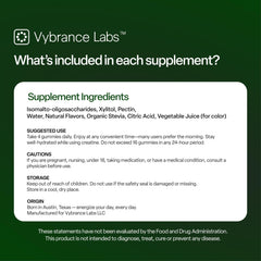 VYBRANCE LABS Creapure gummies green apple pack showing serving count