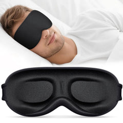 Vynix Sleep Mask with 3D contoured design blocks light for deep rest
