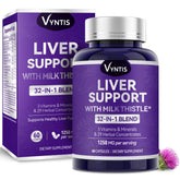 VYNTIS Liver Cleanse 32in1 bottle showing herbal formula for daily wellness.