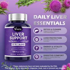VYNTIS bottle pour shot suggesting easy 2 capsules daily dosage.