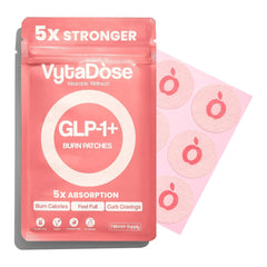 Vytadose GLP1 patch on arm for discreet daily hunger support.