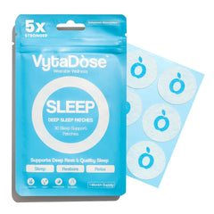 Vytadose Sleep Patch on skin for overnight calm and deeper rest.
