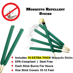 W4W Mosquito Repellent Stick outdoor scene emitting smoke to deter mosquitoes