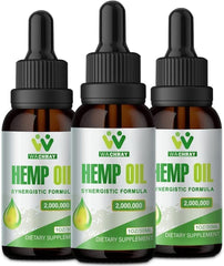 WACHRAY Hemp Oil Drops 3-Pack bottle front promoting daily wellness