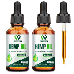 WACHRAY Hemp Oil Drops bottle front highlighting organic formula for daily wellness