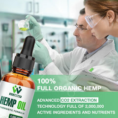 WACHRAY Hemp Oil Drops bottle pour for easy, controlled dosing