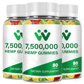 WACHRAY Nutrition 3 Packs Organic Hemp Gummies front bottle for daily convenience.