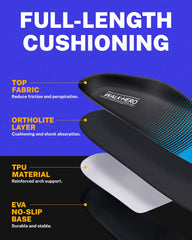 WalkHero high arch support insole stabilizes feet for active wear