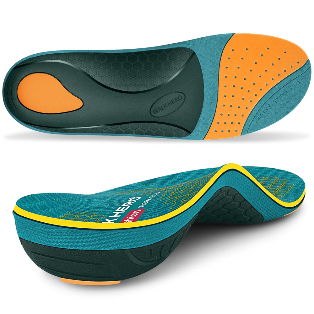 WalkHero Work orthotic inserts with full-length foam cushion for all-day comfort.