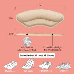 Walkize almohadillas para la bola del pie con gel suave para caminar con confort.